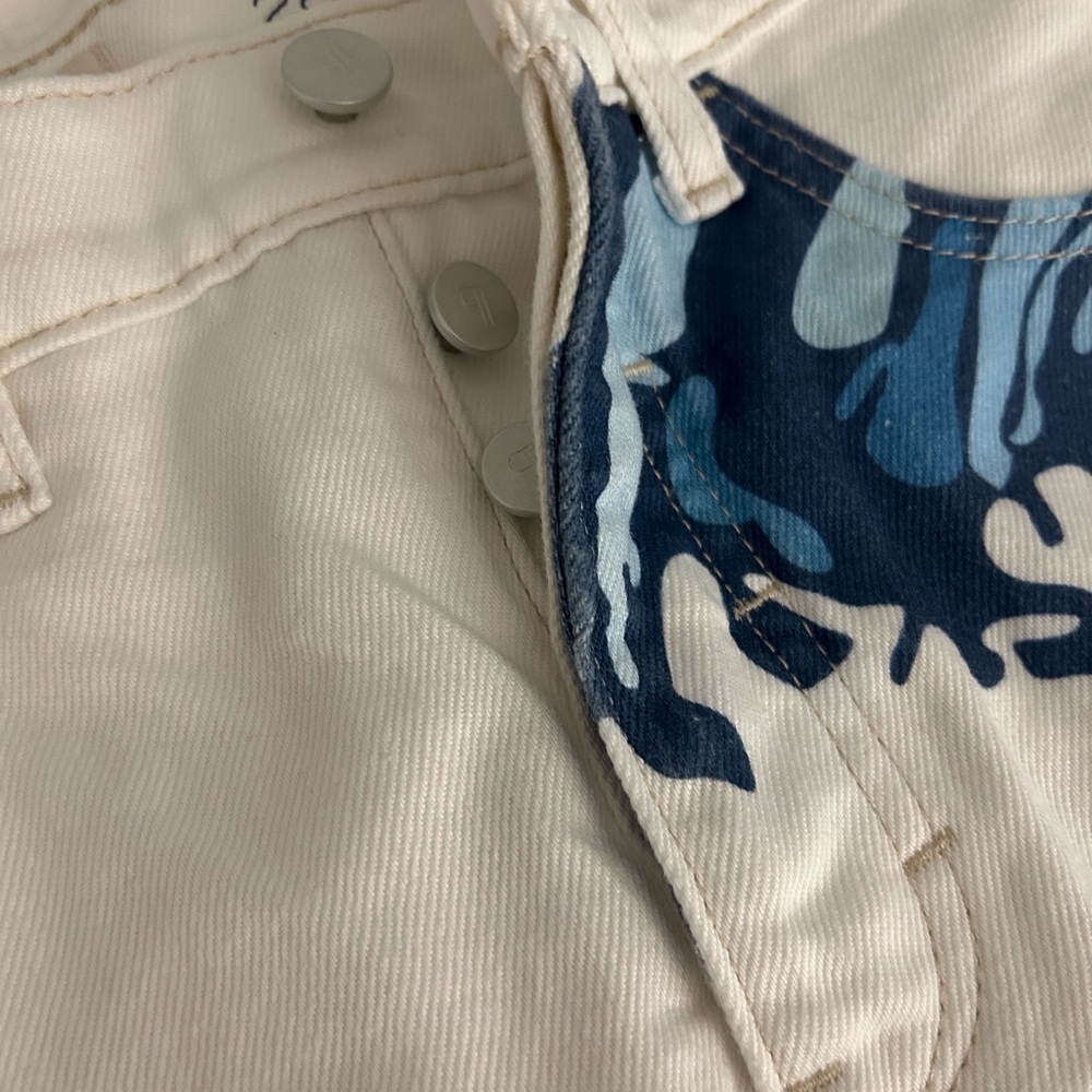 Anthropologie, Pilcro,The Devon Denim Shorts. Blue Ocean Wave Design. - Picture 7 of 10